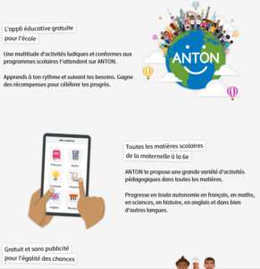 Lire la suite à propos de l’article Anton – Plateforme web ludique gratuite pour les élèves de la maternelle à la 6ème