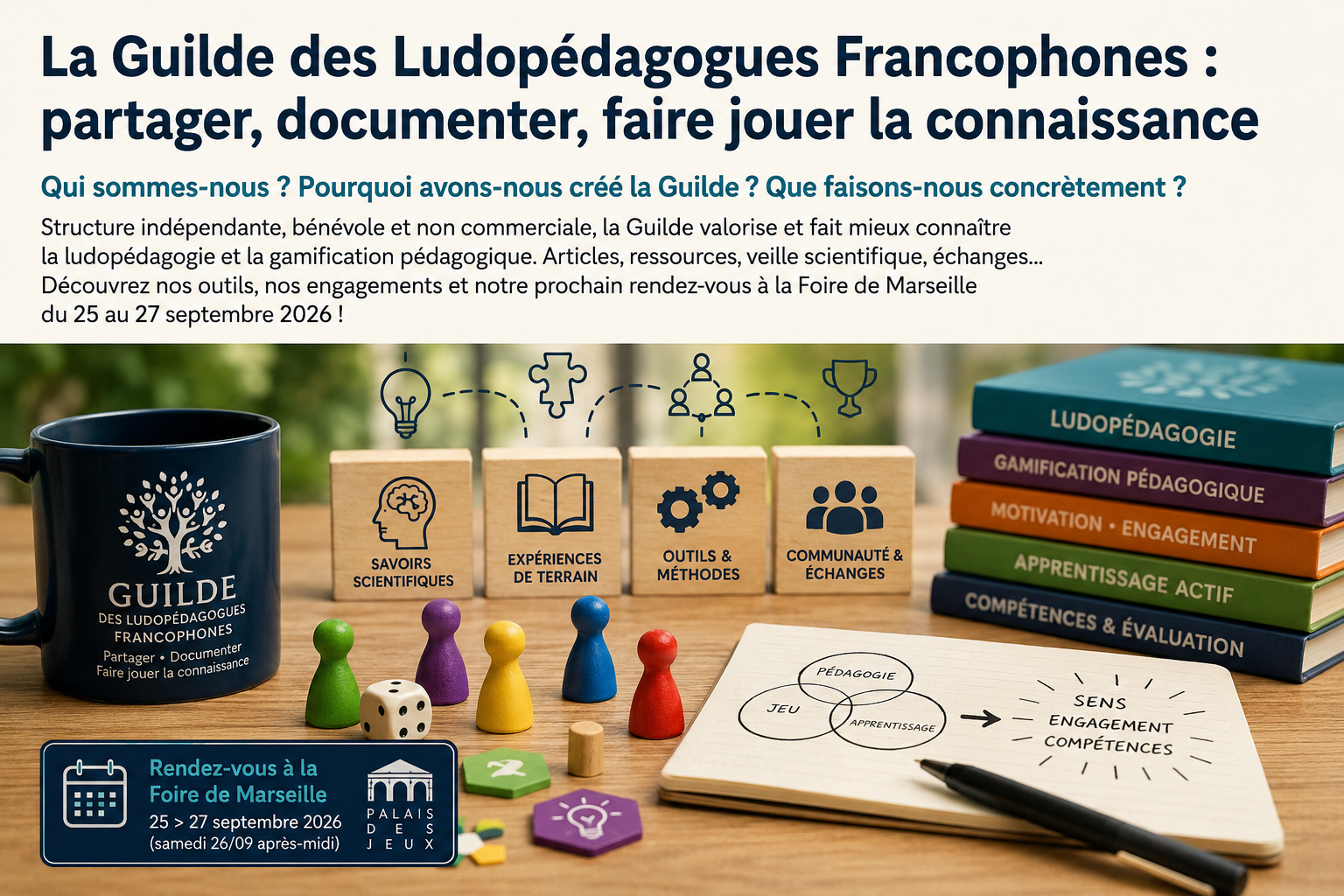 Lire la suite à propos de l’article La Guilde des Ludopédagogues Francophones : partager, documenter, faire jouer la connaissance
